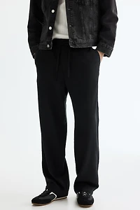 Relaxed-Fit Linen-Blend Pants