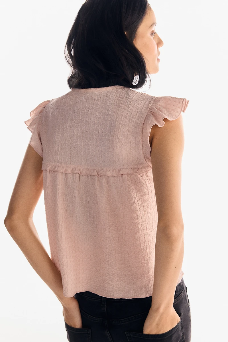 Textured Jersey Top
