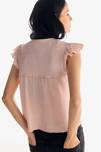 Textured Jersey Top