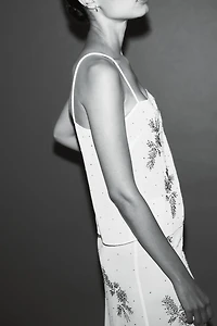 Embellished Sheer Camisole Top
