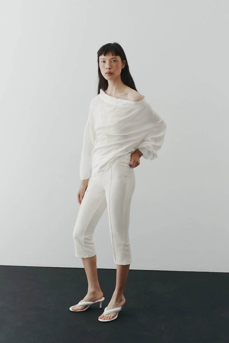 Creased Capri Pants
