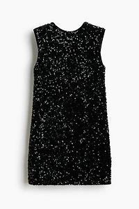 Bow-Detail Sequined Dress