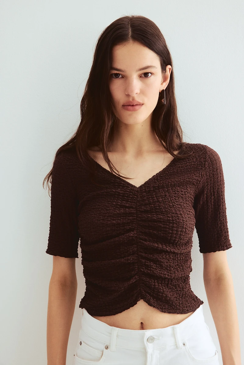 Draped Textured Top