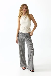 Tie-Detail Jersey Pants