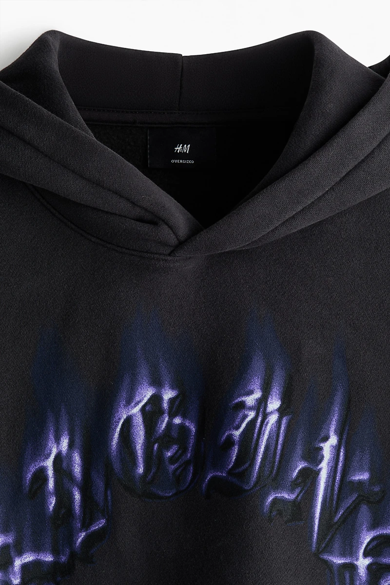Oversized Printed Hoodie