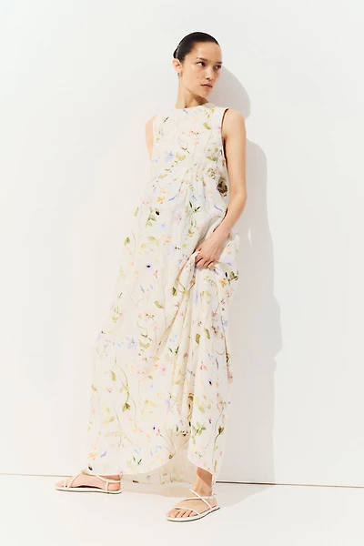 MAMA Long Dress with Bow at Back