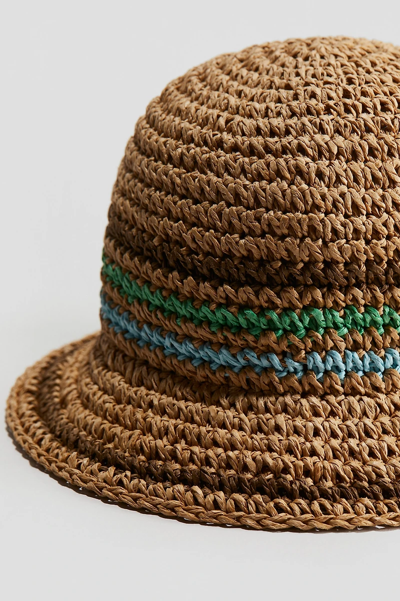 Crochet-Look Straw Hat