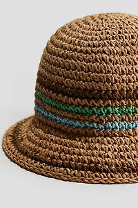 Crochet-Look Straw Hat