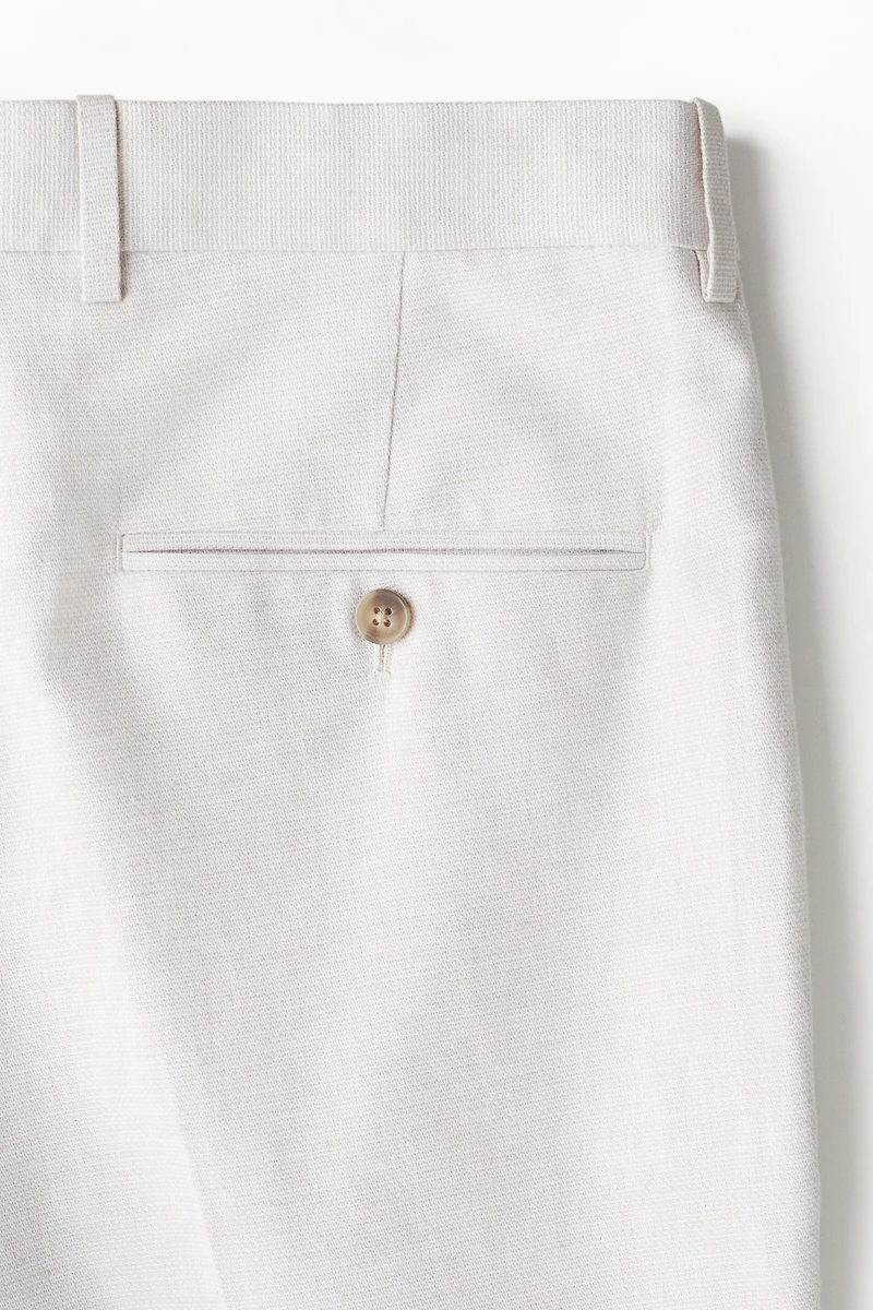 Pantalon de costume classique en lin mélangé