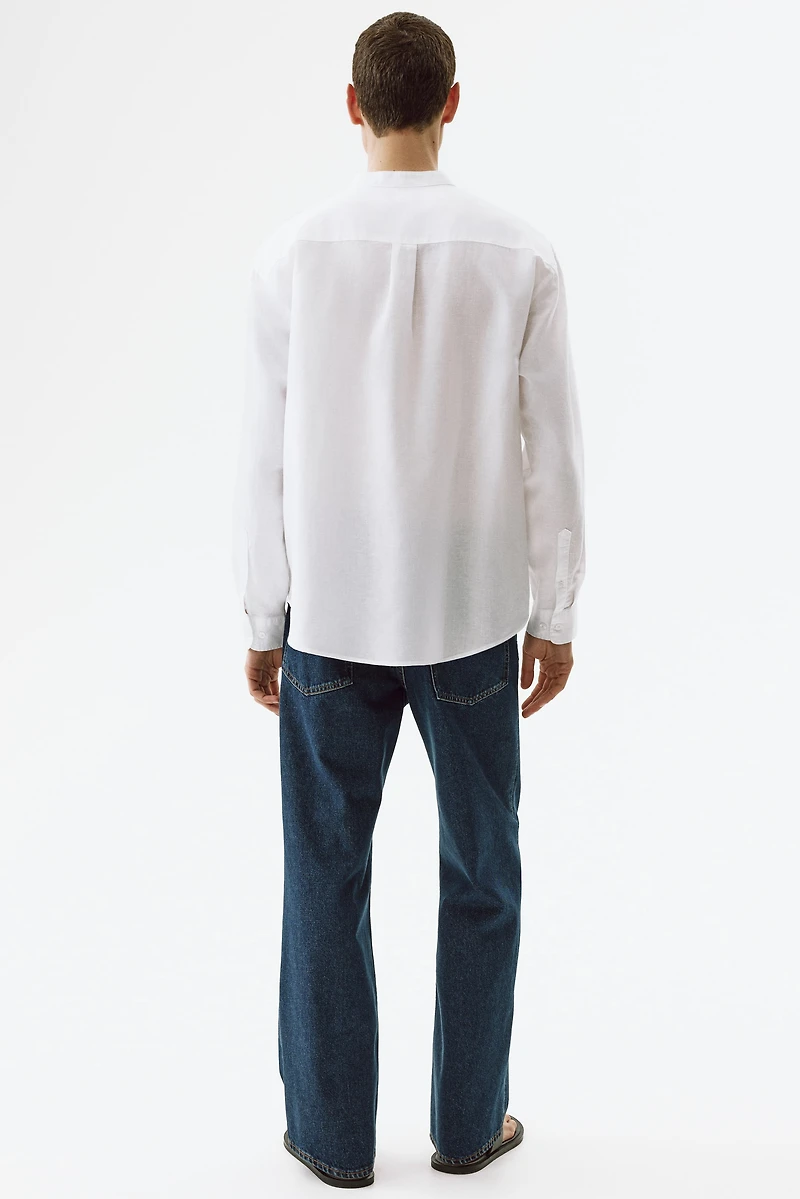 Chemise décontractée en lin mélangé