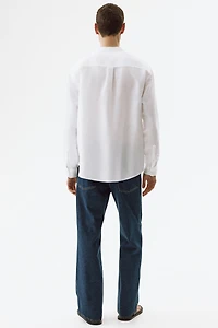 Chemise décontractée en lin mélangé