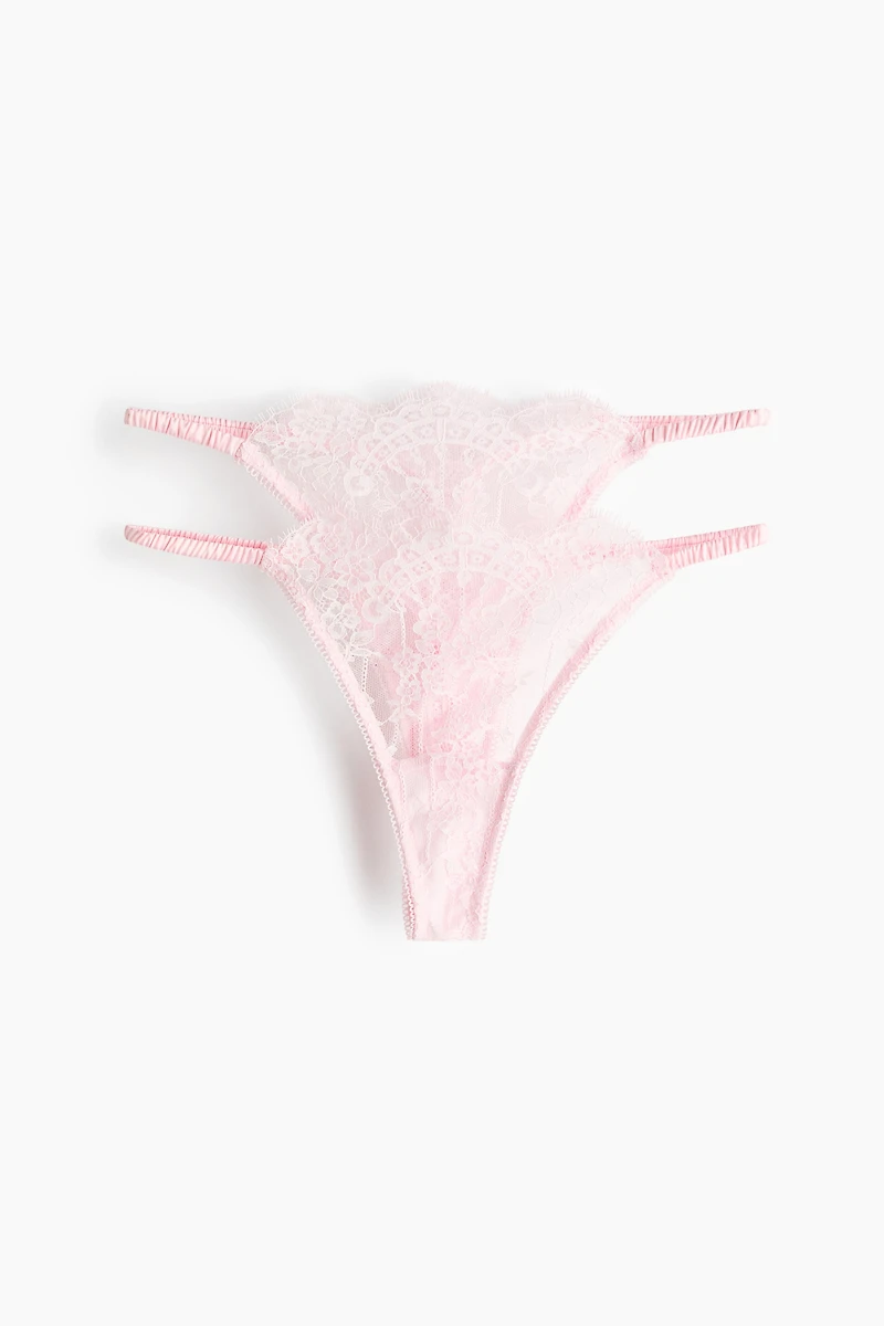 2-Pack Lace Thong Briefs