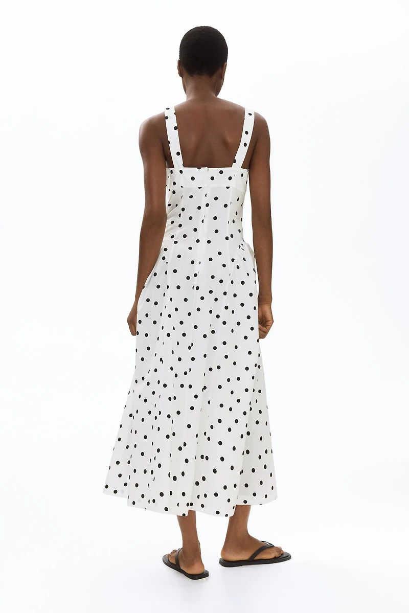 Midi Dress with Flared Skirt