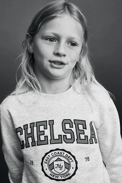 Printed Brushed-Inside Sweatshirt