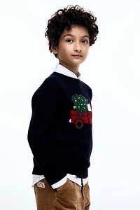 Jacquard-Knit Sweater