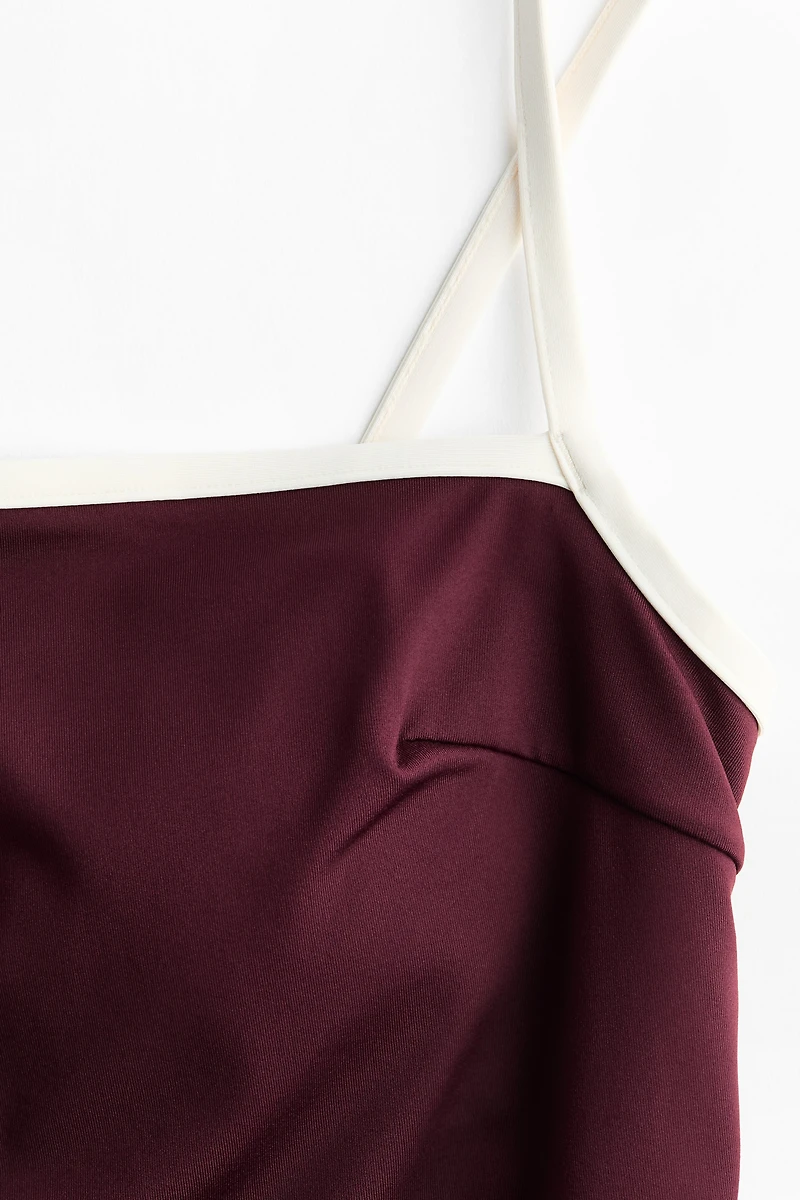 Padded-Cup High-Leg Swimsuit