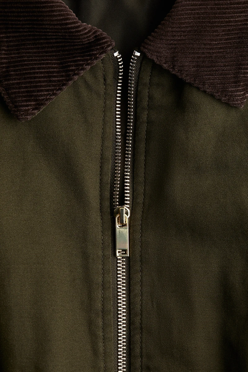 Vest with Corduroy Collar