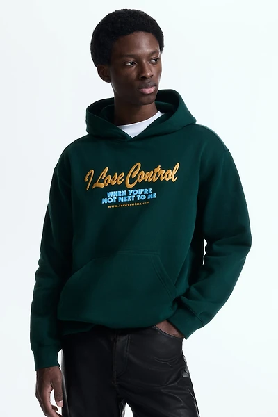 Loose-Fit Printed Hoodie