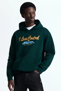 Loose-Fit Printed Hoodie