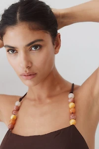 Bead-Detail Strappy Dress