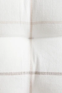 Lot de 2 coussins d'assise en lin mélangé à motif