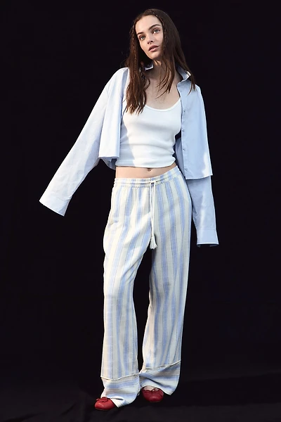 Straight-Leg Drawstring Pants
