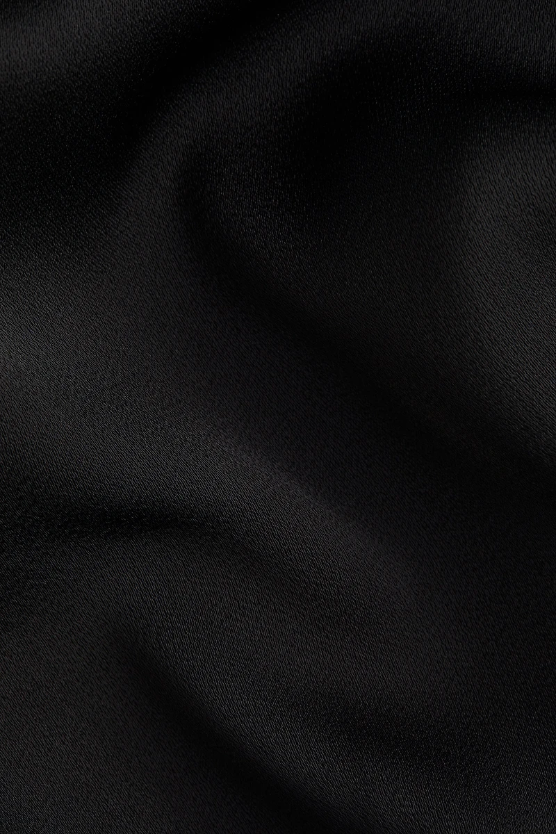 Cowl-Neck Satin Dress