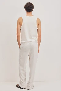 Pantalon décontracté en lin mélangé