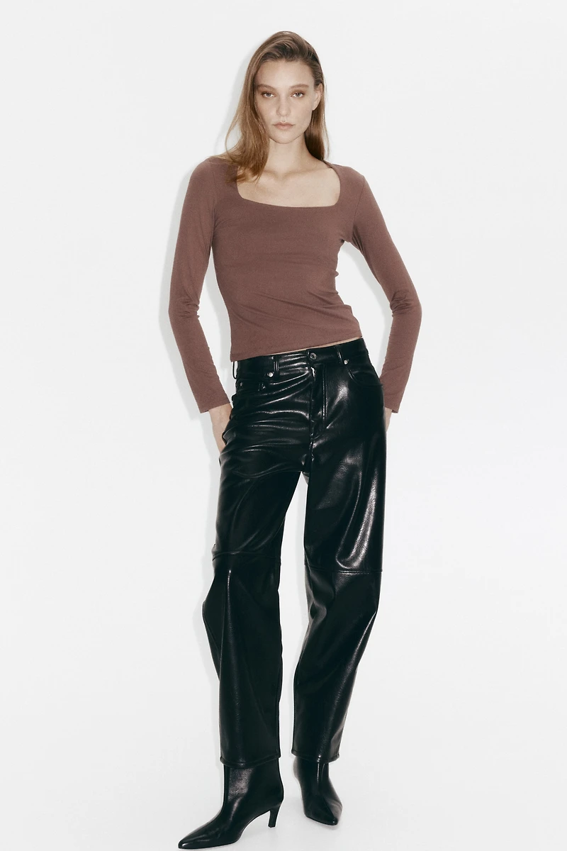 Long-sleeved Jersey Top