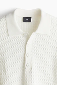 Polo classique en tricot gaufré