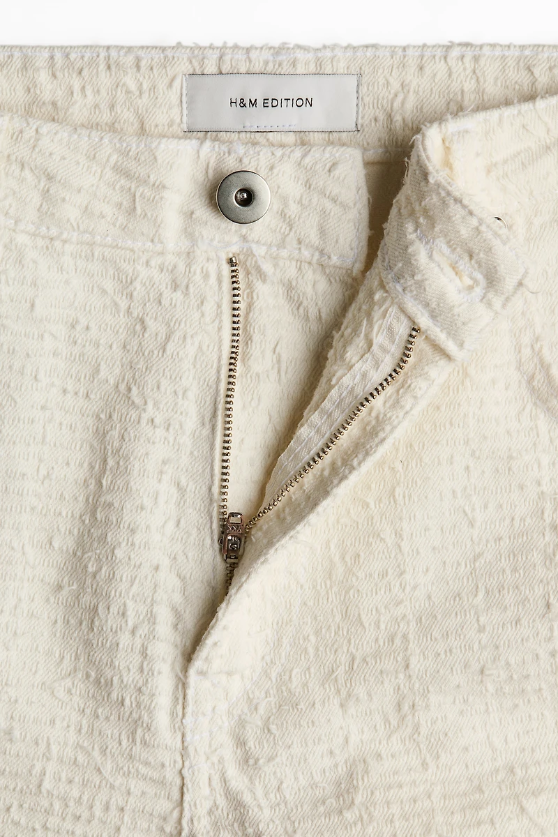 Textured Twill Bermuda Shorts