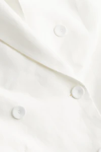 Robe blazer dos nu en lin mélangé