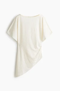 Asymmetric Jacquard-Jersey Top