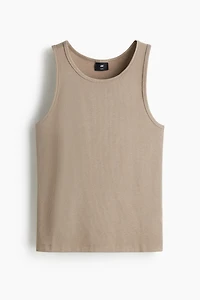 Slim-Fit Ribbed Tank Top