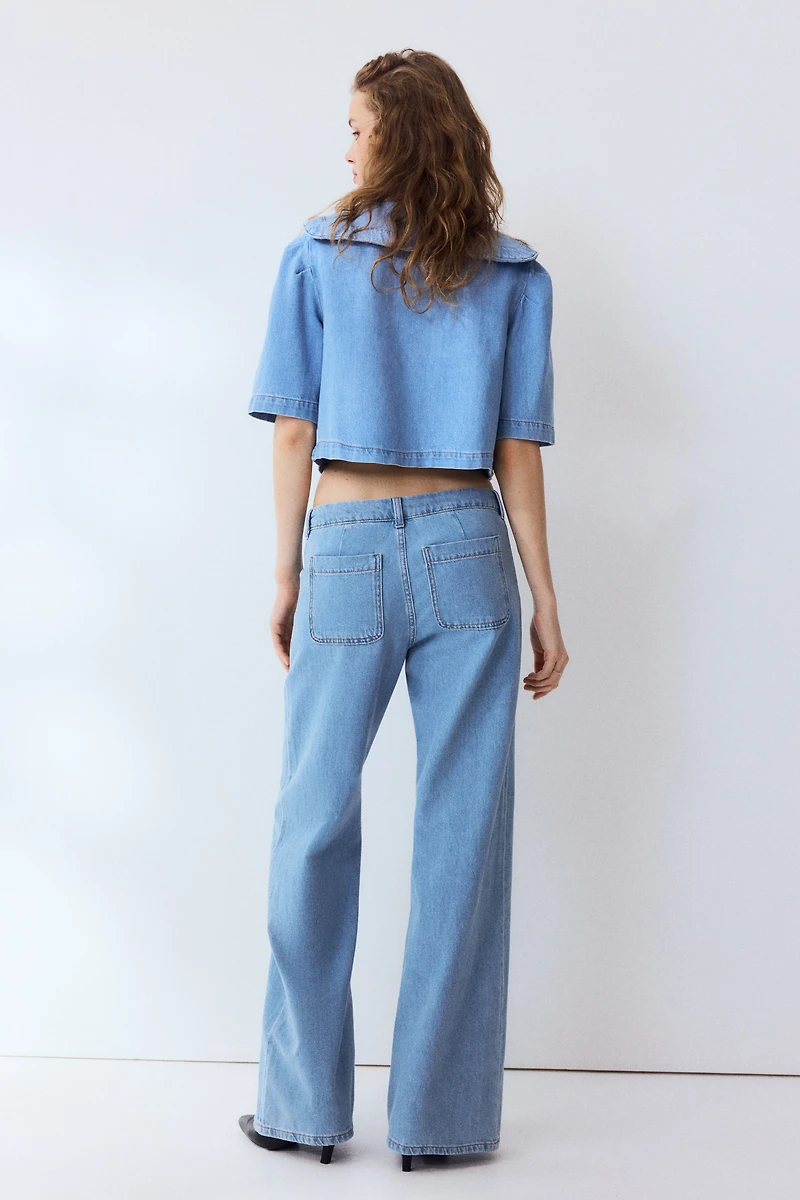 Wide-Leg Regular Waist Jeans