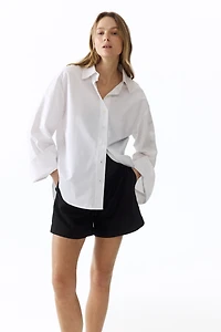 MAMA Linen-Blend Shorts