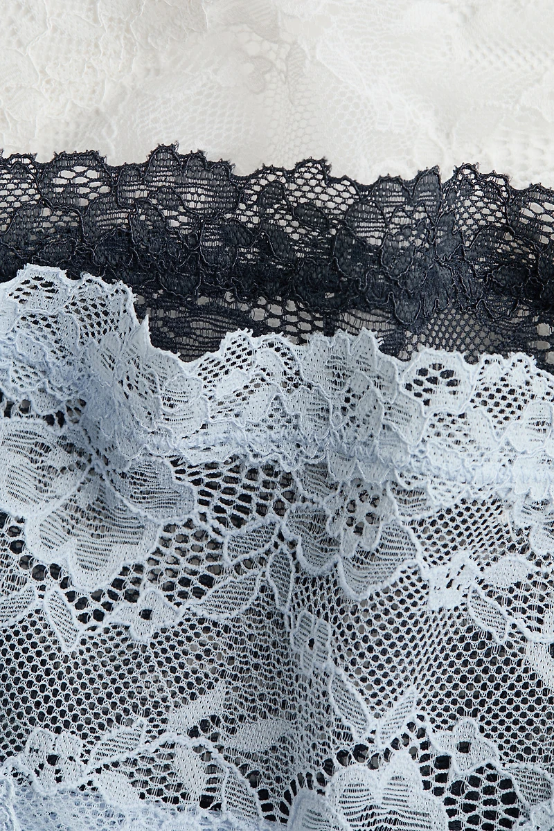 Lot de 3 culottes brésiliennes en dentelle