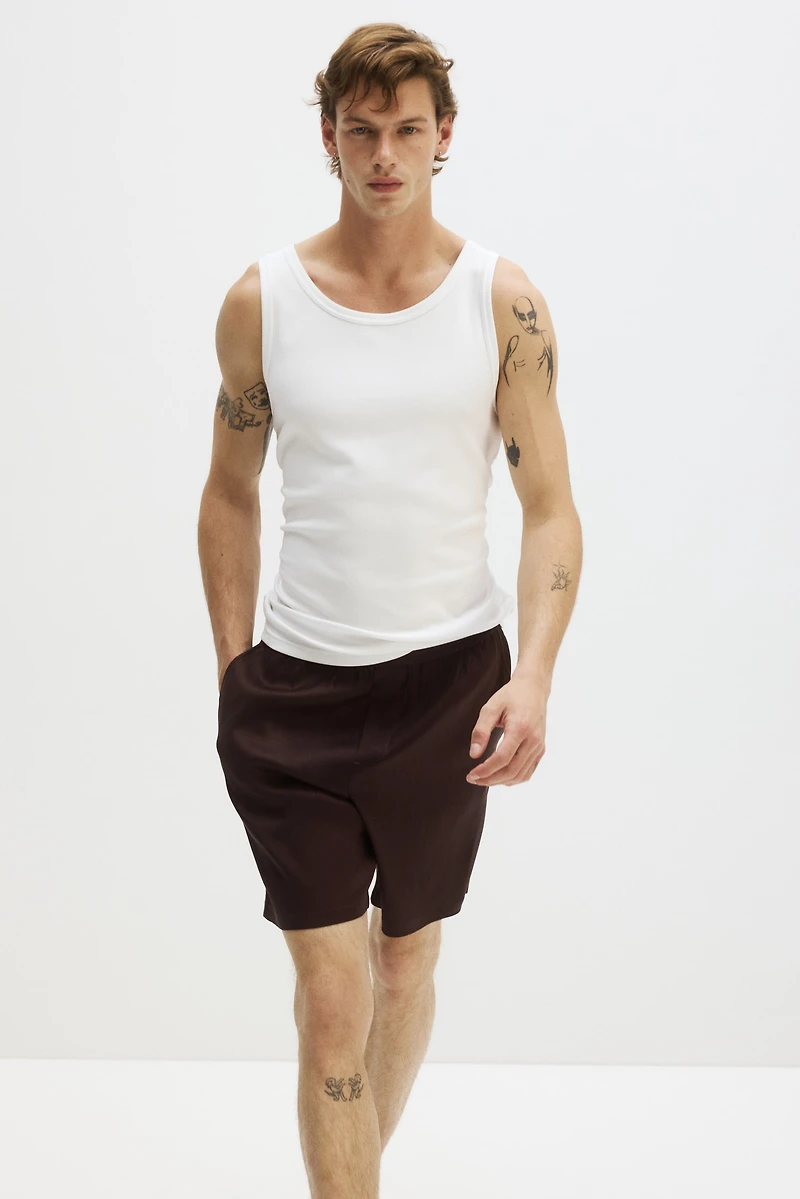 Easy Care Relaxed-Fit Linen-Blend Shorts