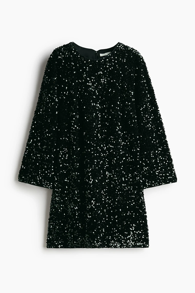 Sequined A-Line Dress