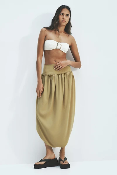Bubble-Hem Tulip Skirt
