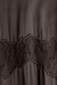 Lace-Trimmed Slip Dress