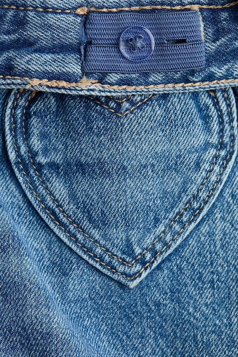 Motif-Detail Wide-Leg Jeans