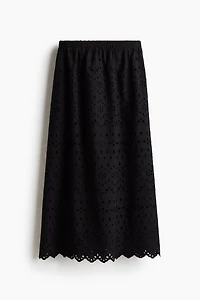 Skirt with Eyelet Embroidery
