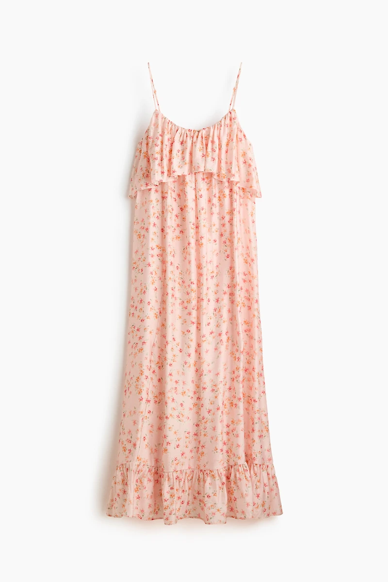 Ruffle-Trimmed A-Line Dress