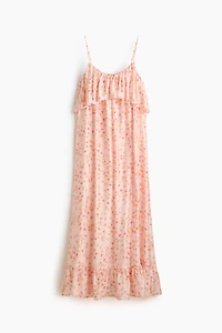 Ruffle-Trimmed A-Line Dress