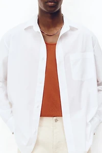 Chemise ample en popeline de coton