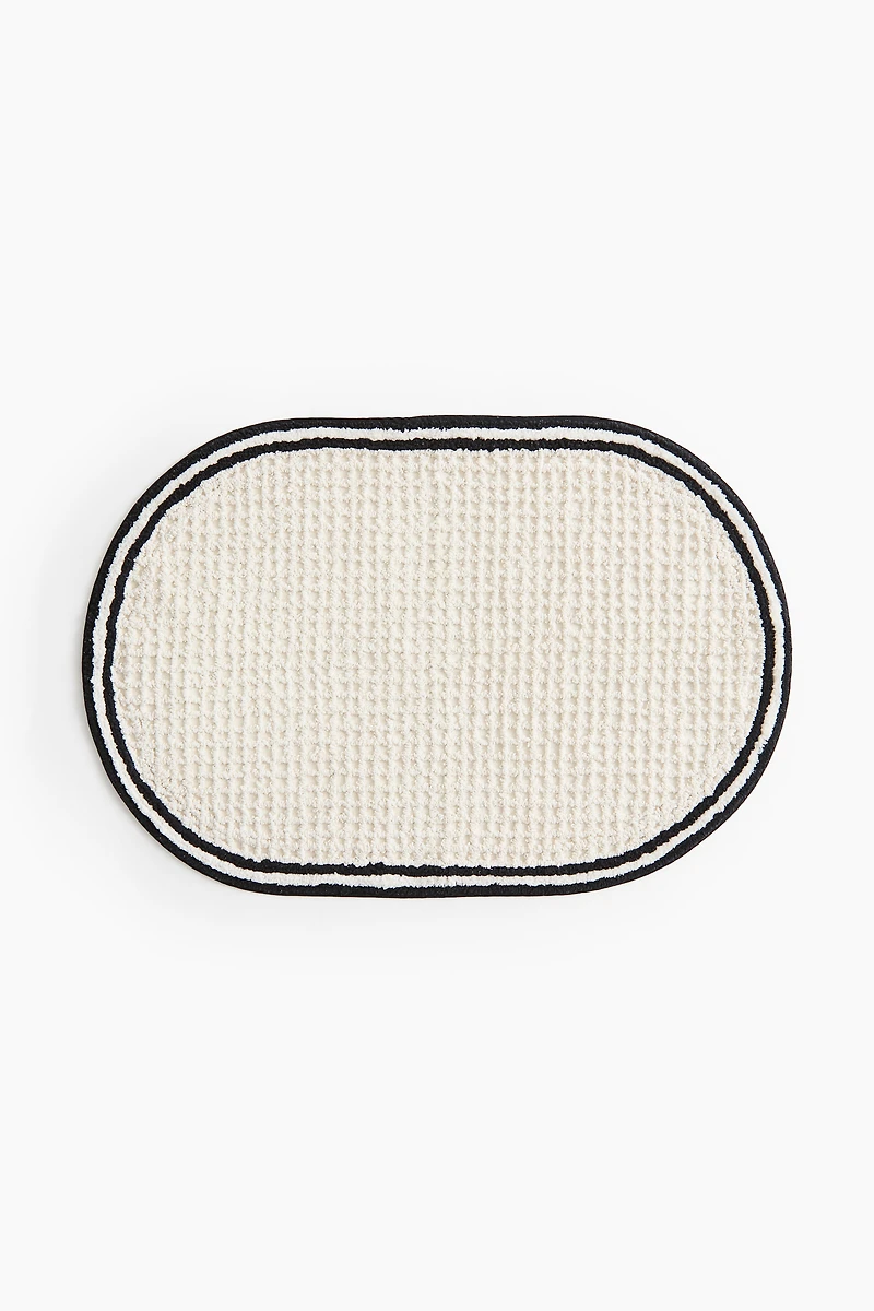 Waffled Cotton Bath Mat