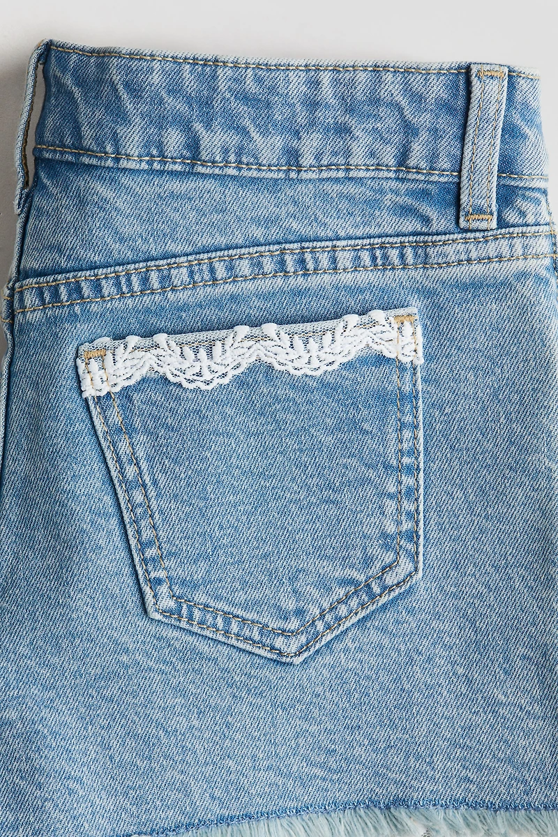 Cotton Denim Shorts