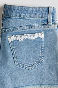 Cotton Denim Shorts