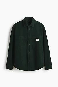 Chemise ample en velours de coton côtelé